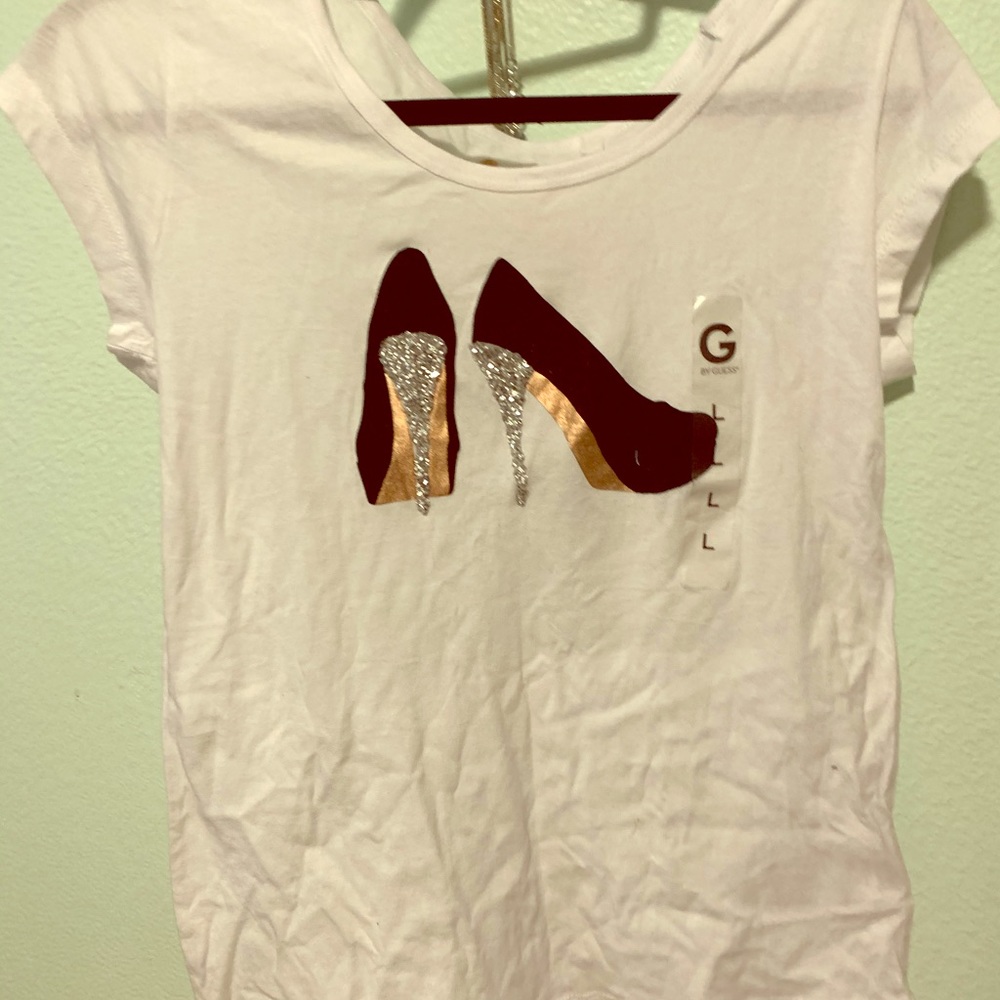 G by Guess White T-shirt w/ Heels